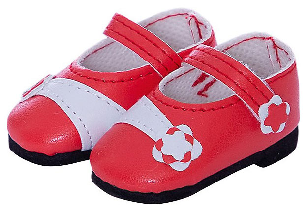 Обувь для кукол Paola Reina Туфли красные с цветочком обувь для кукол paola reina туфли красные с очком