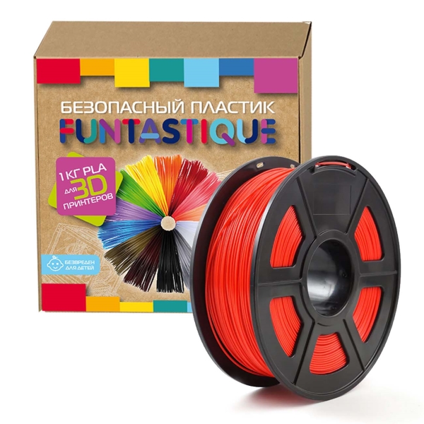 фото Пластик для 3d-принтера funtastique pla-1kg-rd pla red