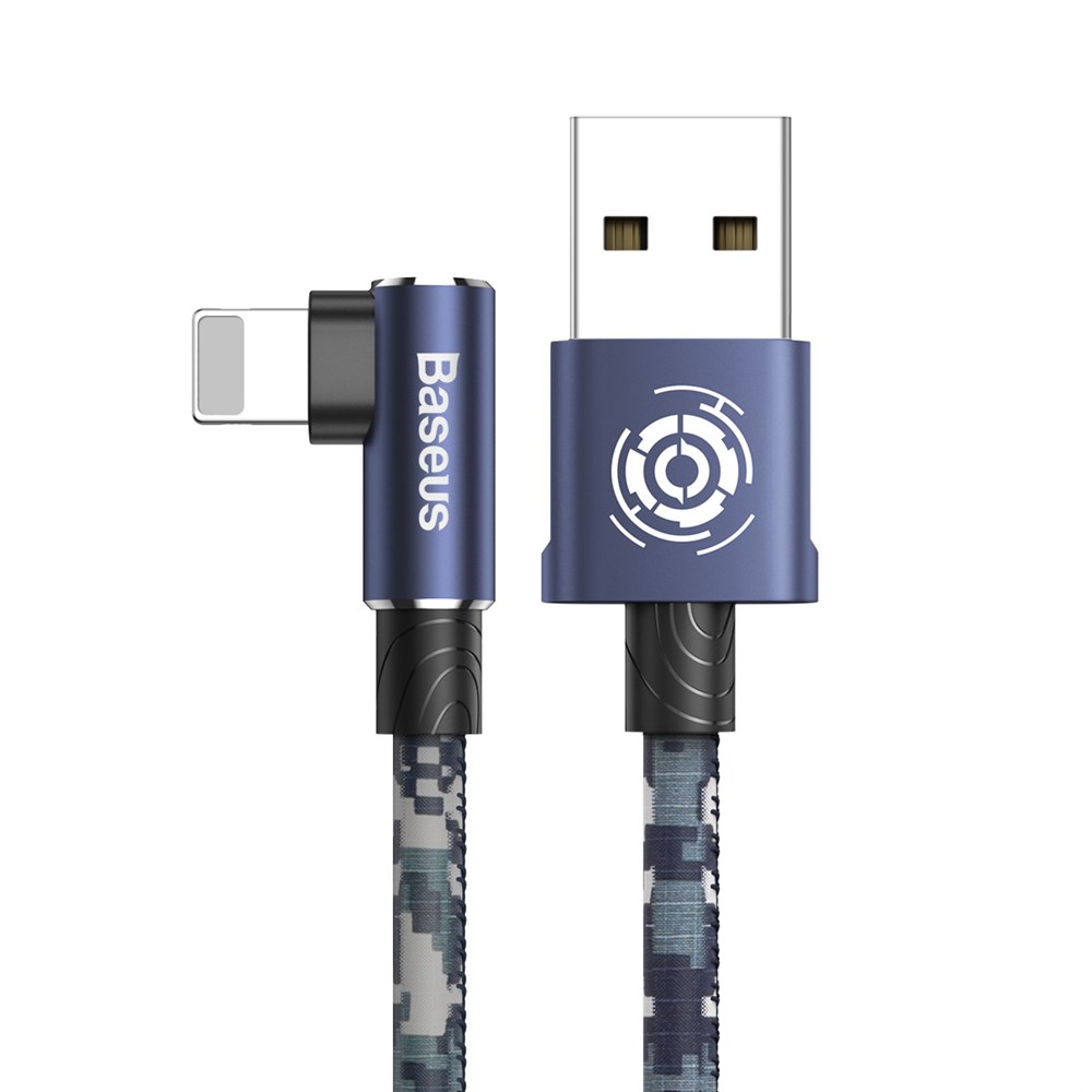 фото Кабель baseus camouflage mobile game cable usb - lightning 1,5a 2м blue (calmc-b03)