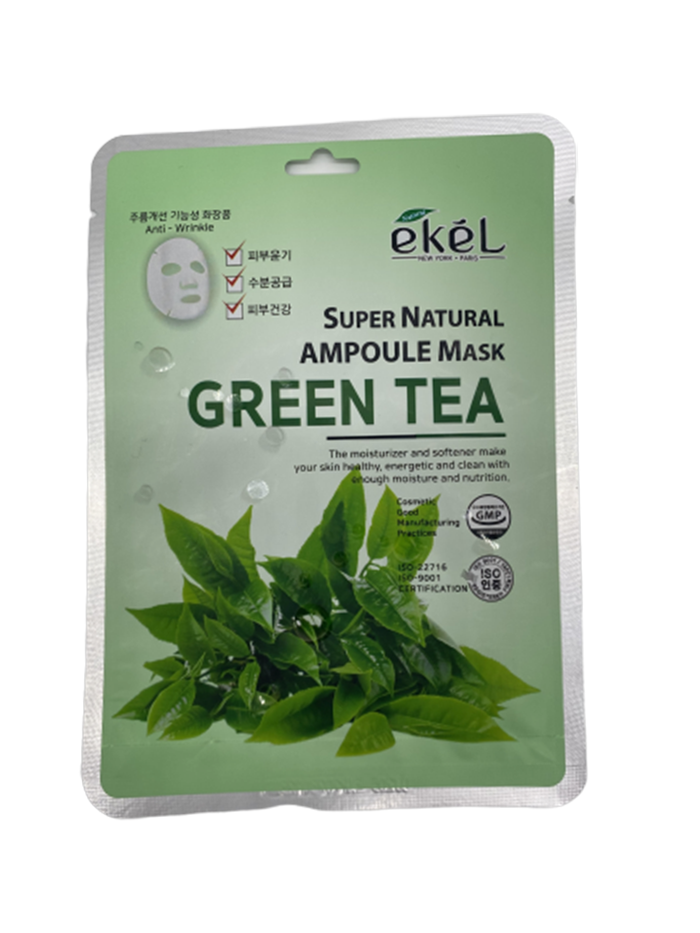 Купить Маска для лица Ekel Super Natural Ampoule Mask Green Tea 25гр.