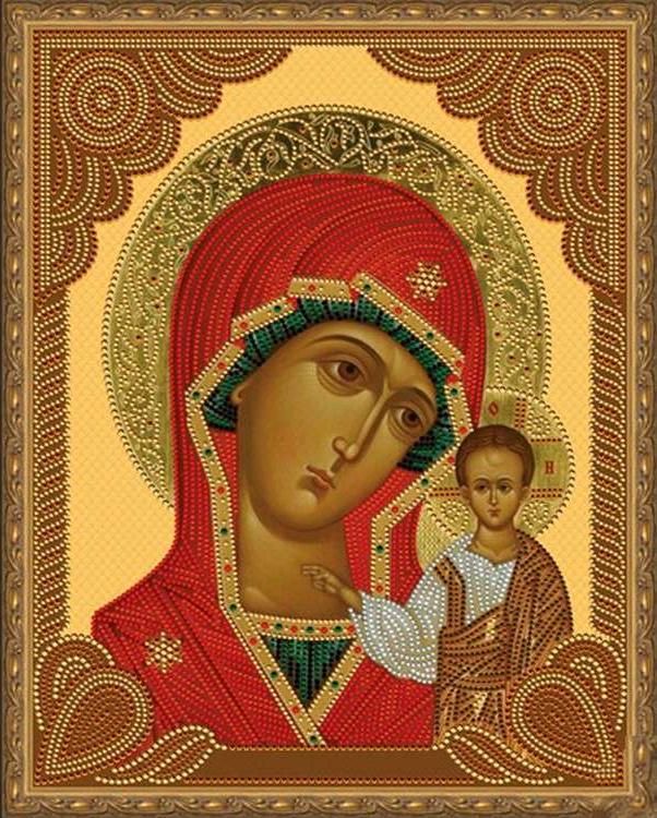 

Алмазная вышивка Molly Казанская Божия Матерь, 40x50 см, Казанская Божия Матерь