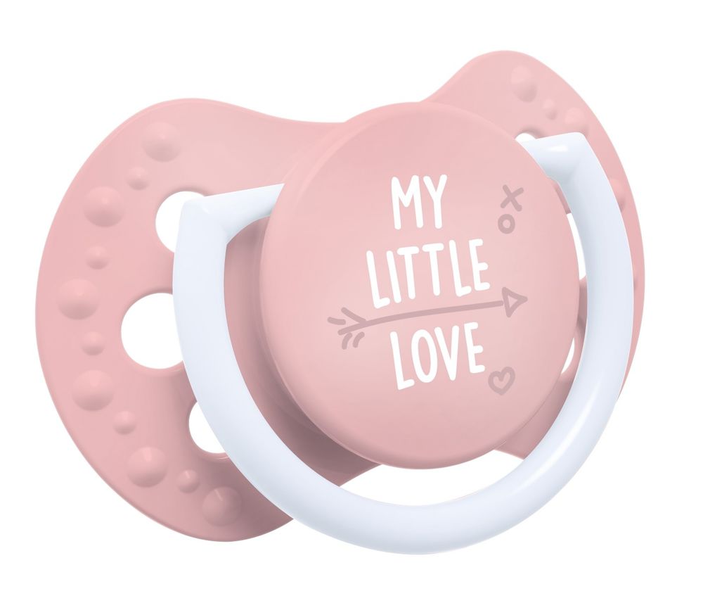 фото Набор пустышек динамических lovi my little love силикон 0-2 мес. 2 шт. для девочки