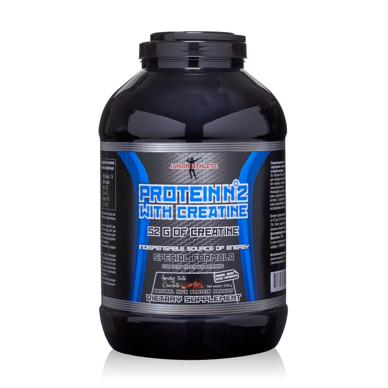 Протеин Junior Athlete Protein №2 With Creatine, 5200 г, клубника