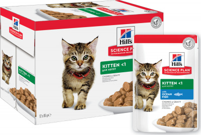 фото Влажный корм для котят hill's science plan kitten, океаническая рыба, 12шт по 85г
