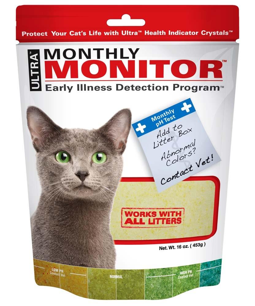 Впитывающий наполнитель для кошек Neon Litter Monthly Monitor силикагелевый, 0.453 кг