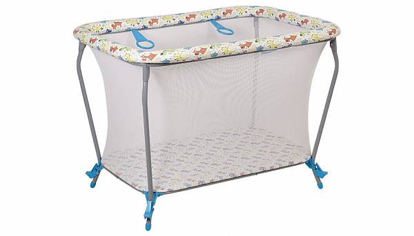 

Манеж Polini kids Classic Собачки, бирюзовый, Classic