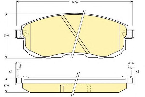 

Комплект тормозных колодок Girling 6110039