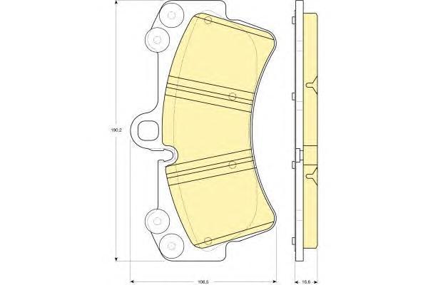 

Комплект тормозных колодок Girling 6115489