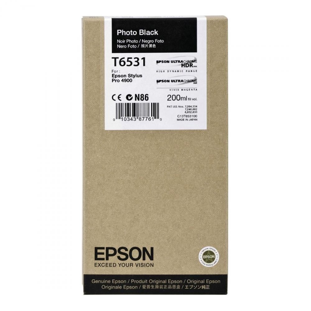 фото Картридж для струйного принтера epson c13t653100 black