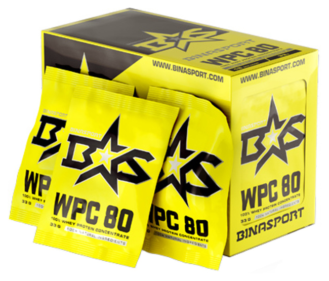 фото Протеин binasport wpc 80 whey protein, 33 г, raspberry