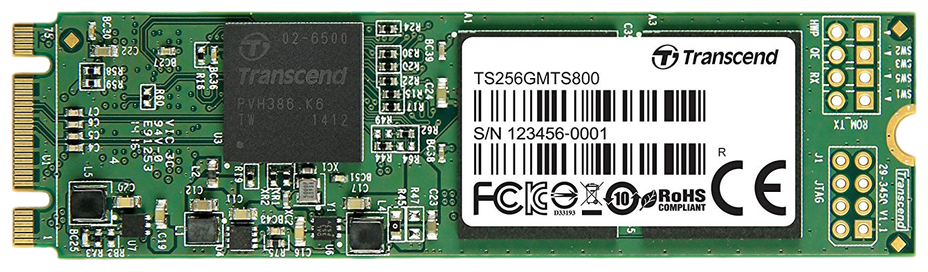 SSD накопитель Transcend MTS800S M.2 2280 256 ГБ (TS256GMTS800S)