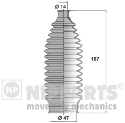 

Пыльник рулевой рейки Nipparts J2843011