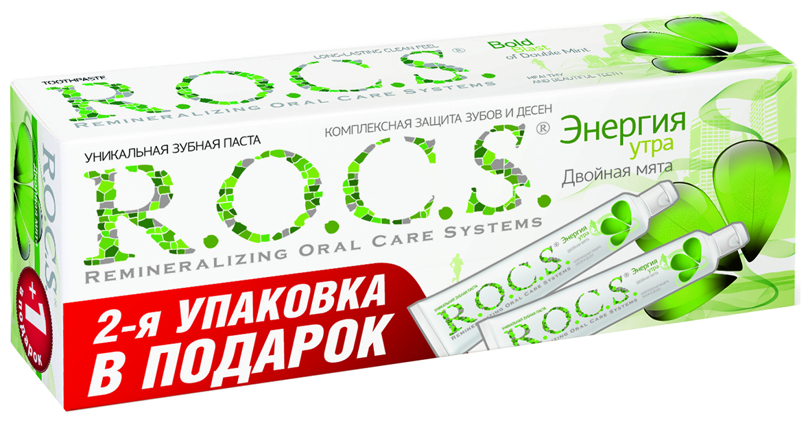 фото Зубная паста r.o.c.s двойная мята 2 х 74 г r.o.c.s.