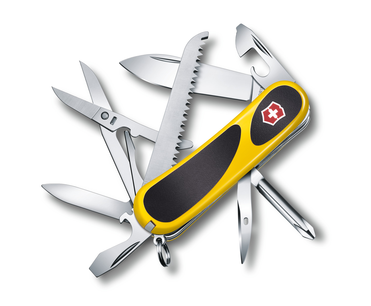 фото Мультитул victorinox evogrip 18 2.4913.c8 85 мм желтый, 15 функций