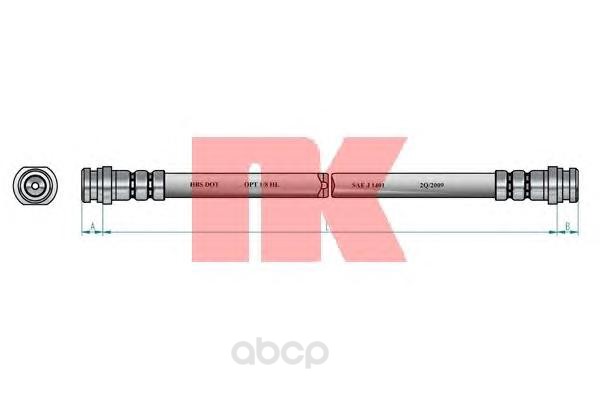 фото Шланг тормозной системы nk 853454 задний