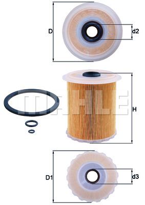 фото Фильтр топливный knecht kx 75d mahle/knecht