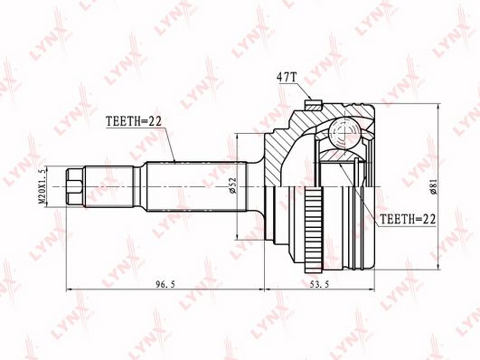 

Шрус LYNXauto CO-1825A