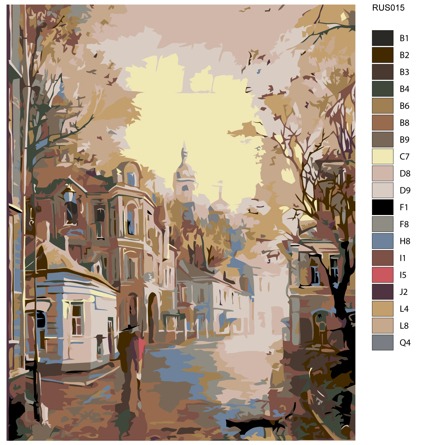 

Картина по номерам, 40 x 50, RUS015, RUS015
