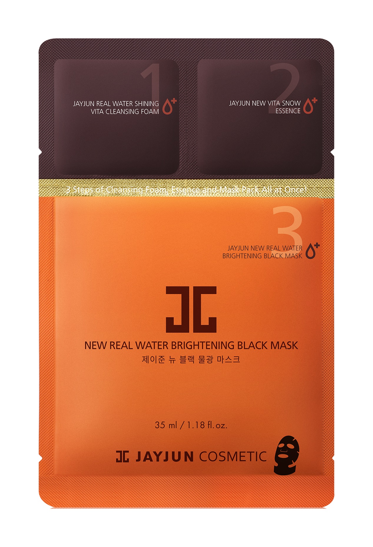 фото Маска для лица jayjun real water brightening black mask