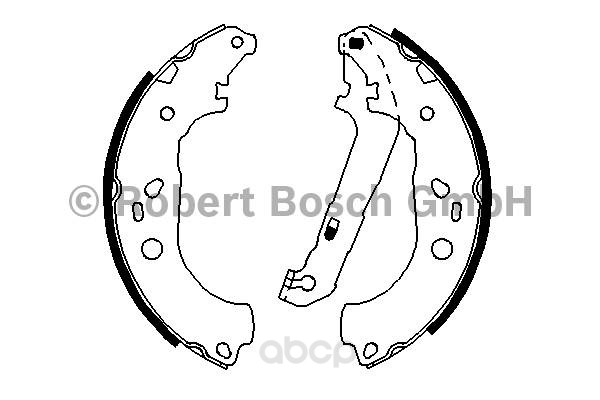 

Тормозные колодки барабанные BOSCH 0986487696