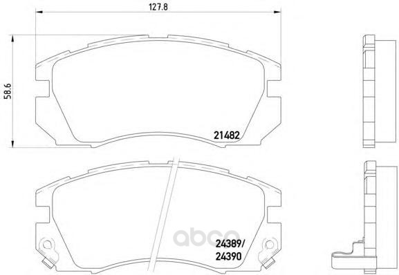 

Тормозные колодки дисковые brembo P78007
