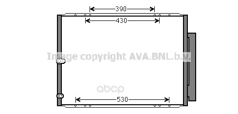 

Pадиатор кондиционера с осушителем Lexus RX 300 03-60 Ava TO5568D