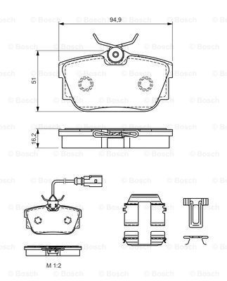 

Тормозные колодки Bosch дисковые 986494529