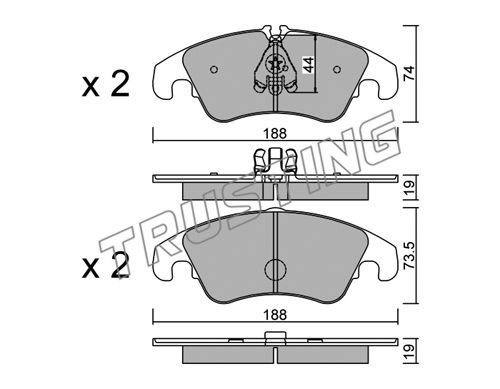 фото Комплект тормозных дисковых колодок trusting 791.0