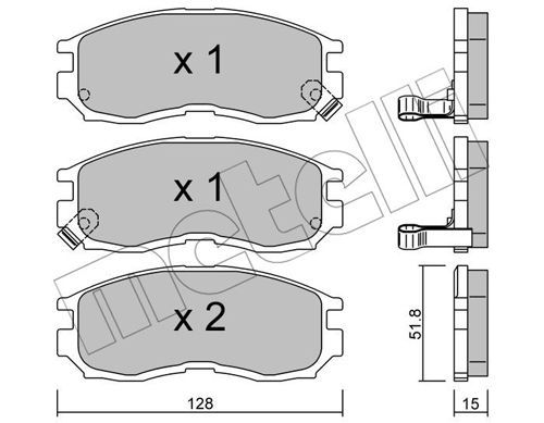 Тормозные колодки METELLI дисковые 2202240