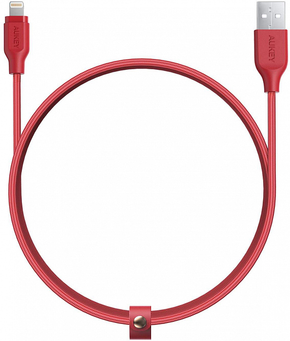 

Кабель-переходник для iPod, iPhone, iPad Aukey CB-AL2 USB to Lightning (Red), CB-AL2