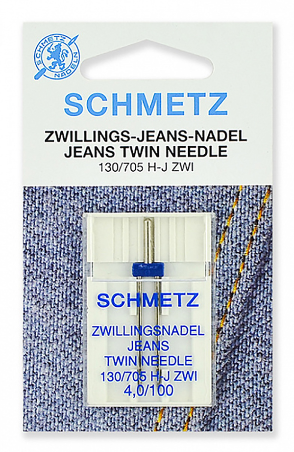 

Иглы для джинсы двойные Schmetz 130/705H-J ZWI № 100/4,0, 1 шт,