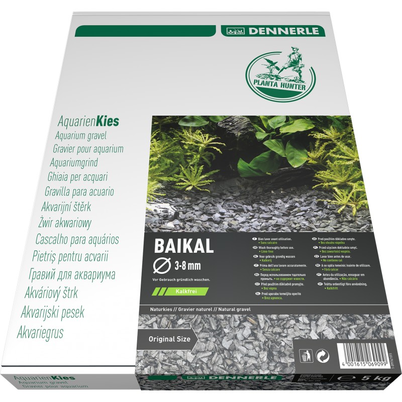 Грунт для аквариума Dennerle Nature Gravel PlantaHunter Baika,l 3-8 мм, 5 кг