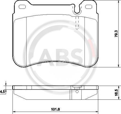 фото Тормозные колодки дисковые abs 37506