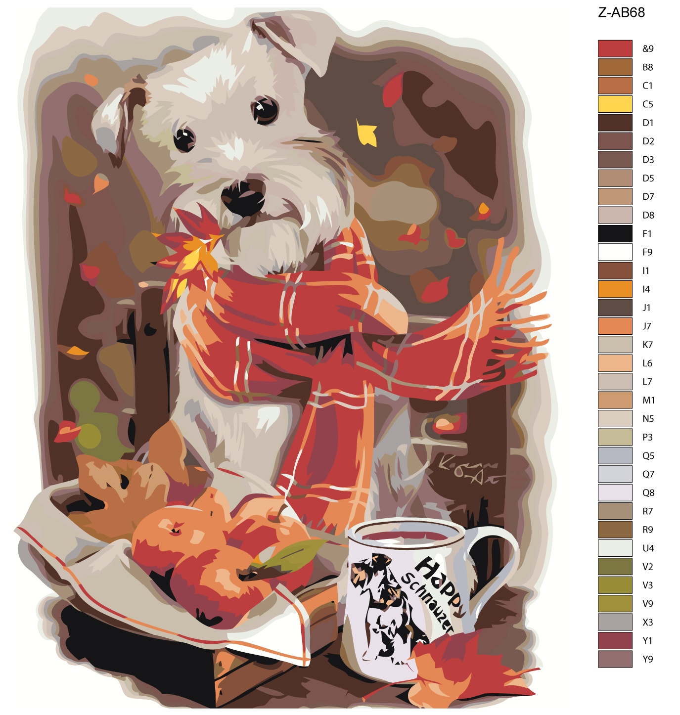 

Картина по номерам, 40 x 50, Z-AB68, Z-AB68