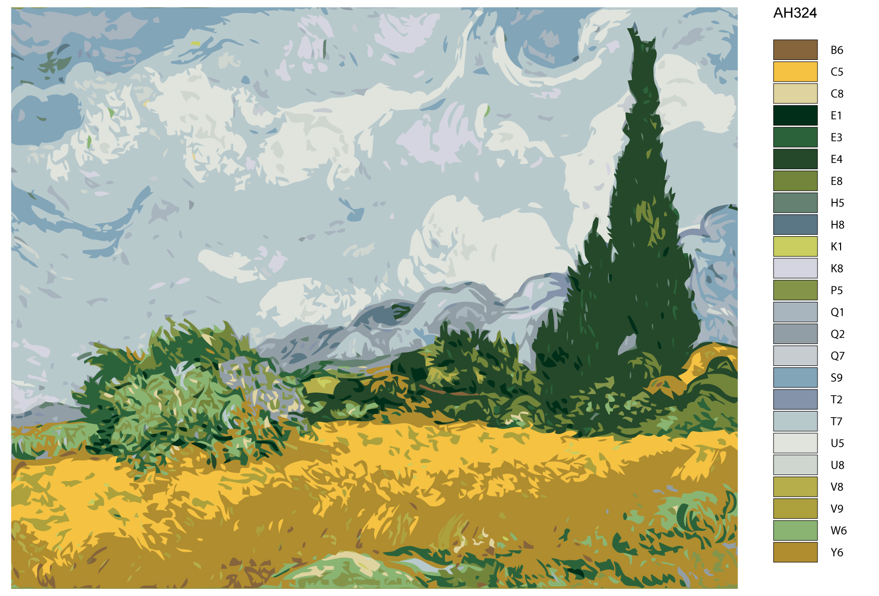 

Картина по номерам, 40 x 50, ARTH-AH324, ARTH-AH324
