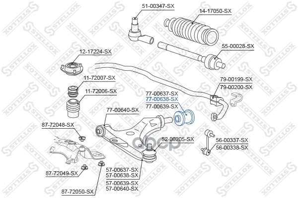 фото Сайлентблок stellox 7700638sx