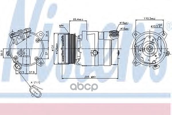 фото Компрессор кондиционера nissens 89062