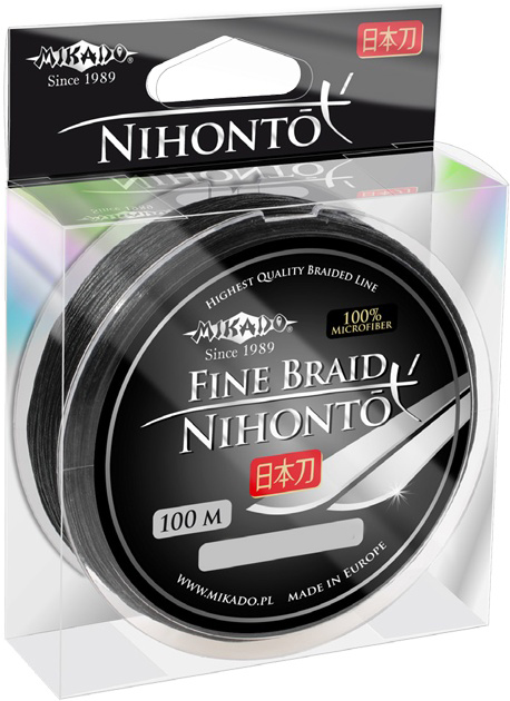 фото Леска плетеная mikado nihonto fine 0,45 мм, 100 м, 37,4 кг black