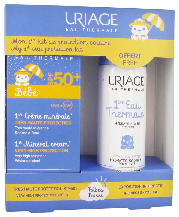 

Набор Uriage Bebe Первый минеральный крем SPF50+ 50мл + Первая Термальная вода 50мл