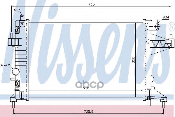фото Радиатор охлаждения nissens 63018