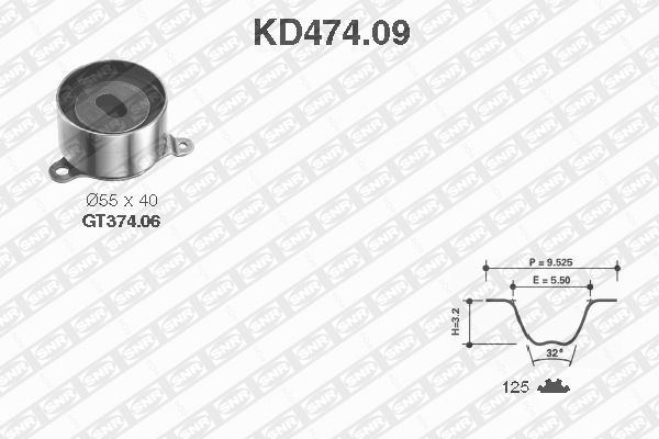 фото Комплект ремня грм snr kd474.09 ntn-snr