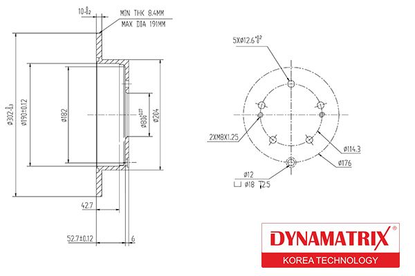 

Тормозной диск DYNAMATRIX DBD1737