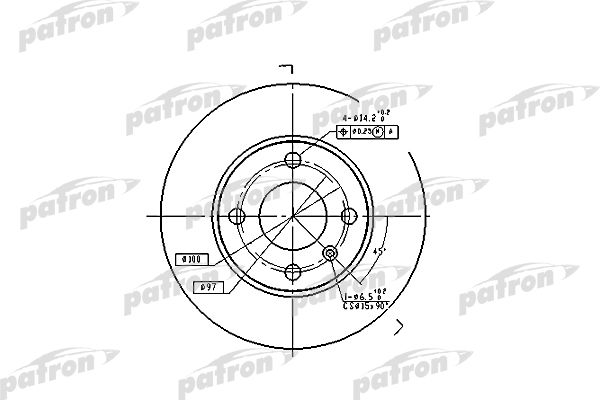 фото Тормозной диск patron pbd4050