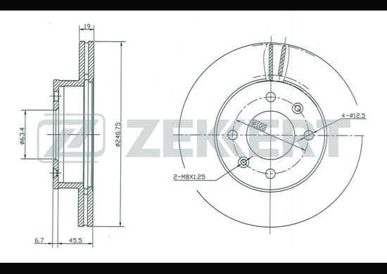 

Тормозной диск ZEKKERT BS-5343