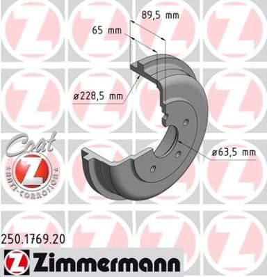 

Тормозной барабан ZIMMERMANN 250.1769.20