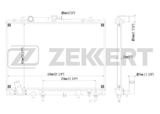 

Радиатор охлаждения двигателя ZEKKERT MK-1131