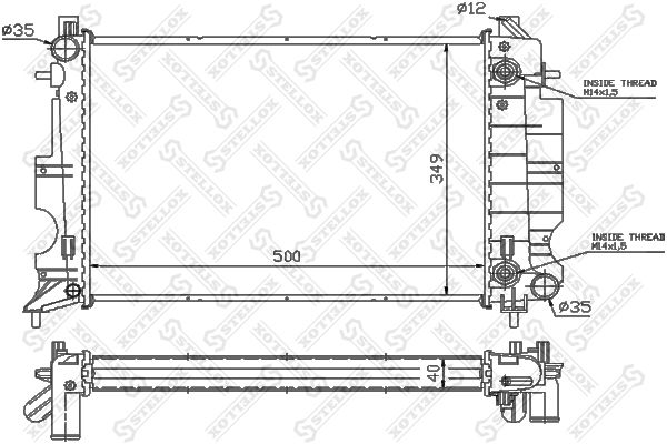 Радиатор охлаждения двигателя STELLOX 10-26229-SX 600000344380