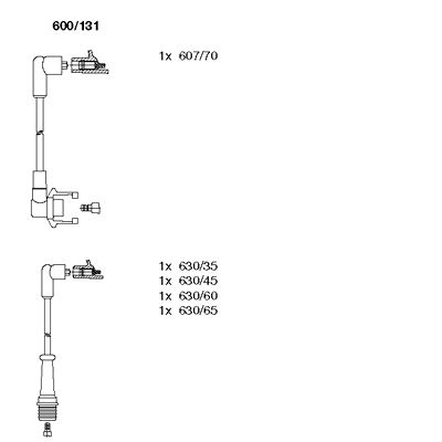 

Комплект проводов зажигания BREMI 600/131