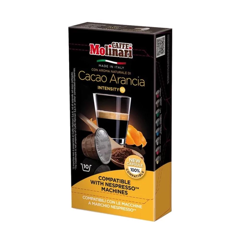 

Капсулы Molinari Cacao Arancia для кофемашин Nespresso 10 капсул, для кофемашины
