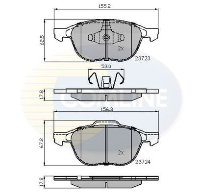 фото Комплект тормозных колодок, дисковый тормоз comline cbp01323